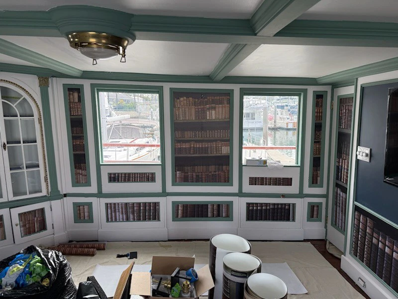 Commercial wallcovering installation in a professional office space in Washington